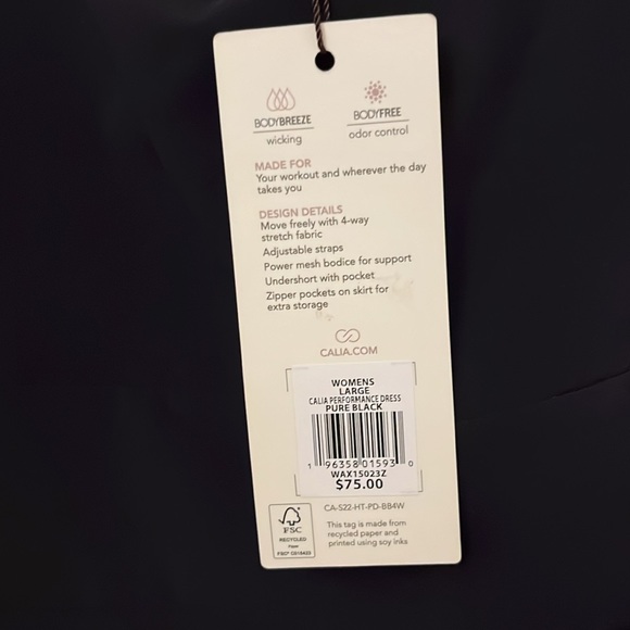 NWT Calia Performance Dress Pure Black - Picture 10 of 16
